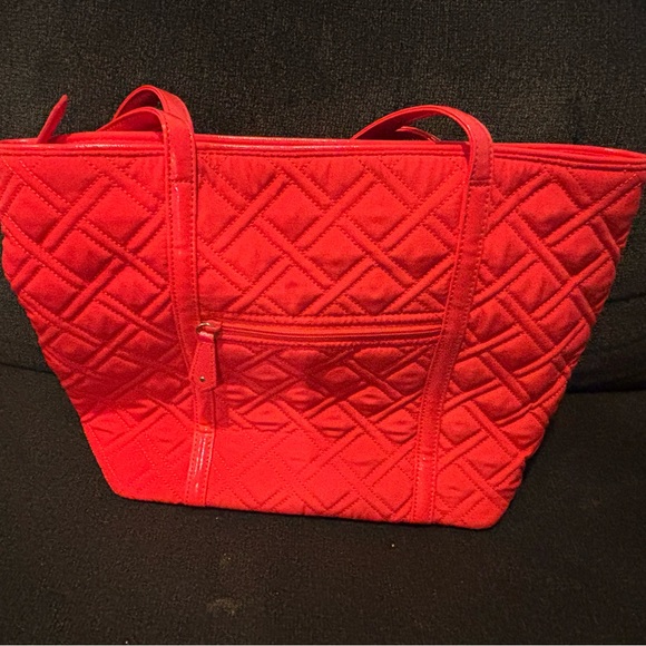 Vera Bradley Red Quilted Tote - Picture 2 of 3